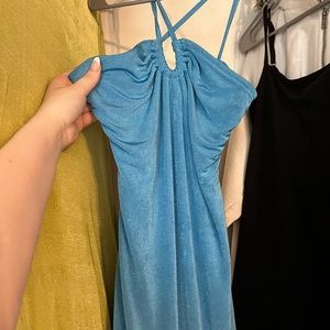 Blue halter neck dress!🩵